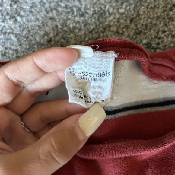 TILLYS - red, white, black striped top. Size XS - Picture 3 of 3